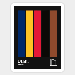 Utah State Flag // Original Minimalist Artwork Poster Design Magnet